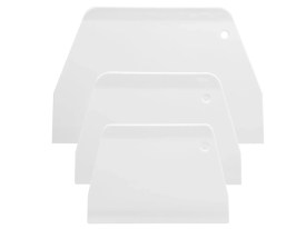 Set 3 espatulas plasticas reposteria scrapper